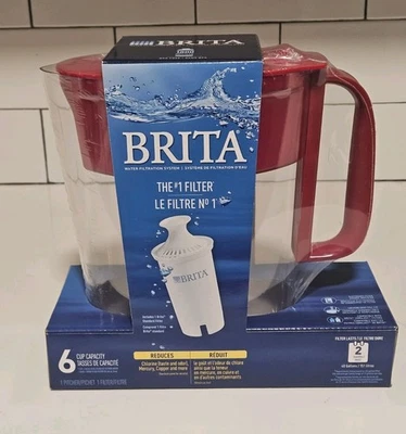 Brita Water Filtration System Pitcher Filtered Dispenser 6 Cup Capacity - Image 1 of 4