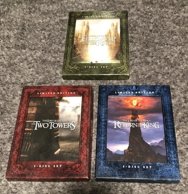 The Lord of The Rings Limited Edition Trilogy (6 DVD Set) LOTR Foto 1 de 4