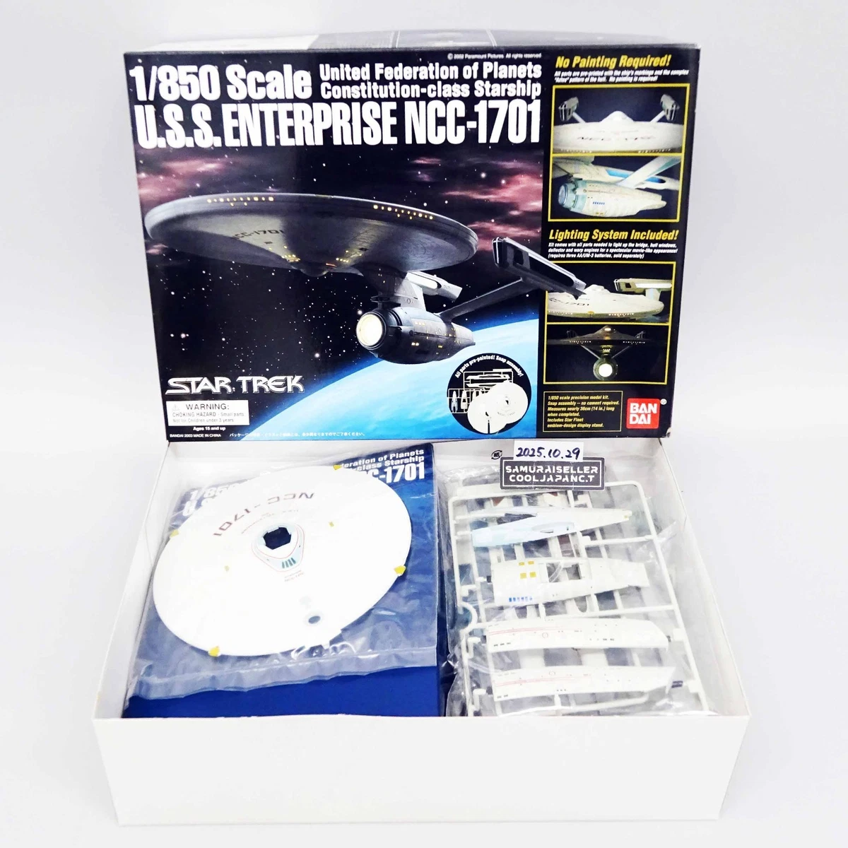 Bandai Star Trek 1/850 USS Enterprise NCC-1701 Plastic MODEL KIT