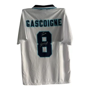 Paul Gascoigne signed Shirt ENGLAND 1996 PROOF SPURS JERSEY RANGERS EVERTON - Bild 1 von 3