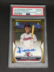 2023 Bowman Chrome 1st Welbyn Francisca True Gold Auto # /50 PSA 10 - Picture 1 of 2
