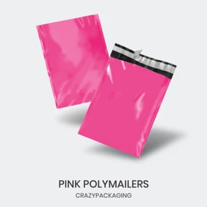 100 x 4 Sizes Pink Poly Mailer Plastic Satchel Courier Self Sealing Shipping Bag - Picture 1 of 14