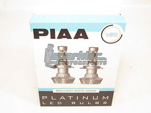 PIAA 9006 HB4 Platinum LED Headlight Light Bulbs Twin Pack Brilliant White 6000K