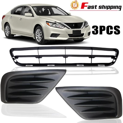 Parachoques delantero para Nissan Altima 2016 2017 2018 parrilla inferior y cubierta de luz antiniebla negra Foto 1 de 4