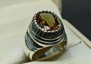 Alexandrite Mens Ring Sterling Silver 925 Handmade Color Changing Gemstone Ring - Picture 1 of 12