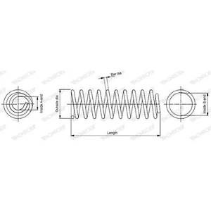 1x Coil Spring (Single) Front SE3543 Monroe Suspension 8200193018 7700417226 - Picture 1 of 11
