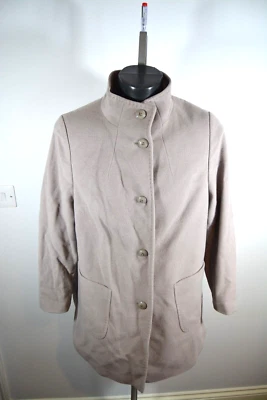 Abrigo Basler Mujer Gris Claro Mezcla Lana y Cachemira Largo Medio Talla 16 Foto 1 de 4