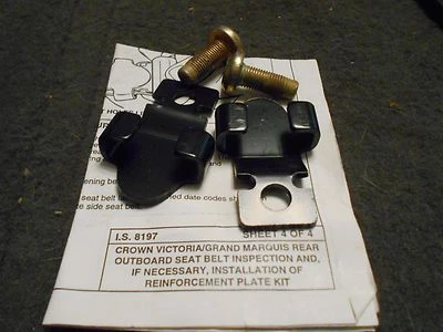 NOS 1992 - 1995 FORD CROWN VICTORIA REAR SEAT BELT RETRACTOR REINFORCEMENT KIT - Image 1 of 3