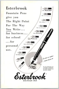 IMPRESIÓN ANUNCIO 1948 Esterbrook pluma estilográfica punto derecho para la forma en que escribes 6,75x10 - Imagen 1 de 1