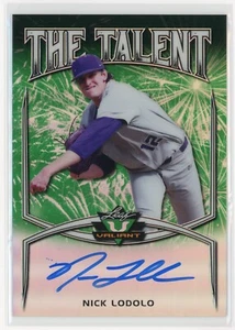 Nick Lodolo 2019 Leaf Valiant The Talent Green 32/99 Auto Autograph  - Picture 1 of 2
