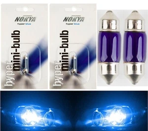 Nokya De3175 DE3022 DE3021 Nok5250 10W Blue Two Bulbs Interior Dome Replace EO - Picture 1 of 7