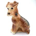 Figurine Statue Dog Vintage High Gloss Porcelain Terrier Dog Non Marquée 6 x 3
