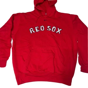 Vintage Nike Team Boston Red Sox Größe Medium MLB Center Swoosh Pullover Hoodie - Bild 1 von 12