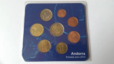 CARTERA RESIDENTES ANDORRA 2014 CON LAS 8 MONEDAS (leer todo el anuncio) - Imagen 1 de 3