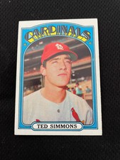 TED SIMMONS 1972 TOPPS "2ND YR" ST LOUIS CARDINALS LEGEND HOF BASEBALL CARD