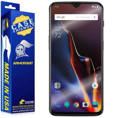 [2 Pack] ArmorSuit MilitaryShield OnePlus 6T Case-Friendly Screen Protector - Image 1 of 4