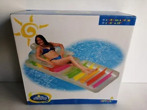 MATERASSINO ABBRONZANTE TRASFORMABILE A POLTRONA INTEX ANNI '90 - Imagen 1 de 3