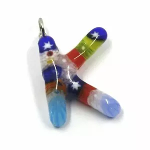 Colgante, Letra Vidrio Murano, Inicial K, Largo 2.5CM, Milflores - Imagen 1 de 5