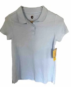 Large Polo T-shirt JKHAKI School Uniform Baby Blue Back To School - Picture 1 of 5