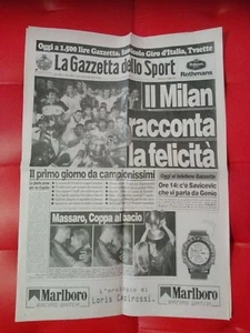 GAZZETTA DELLO SPORT 20-05-1994  - MILAN RACCONTA LA FELICITA' - MILAN CAMPIONE - Foto 1 di 6