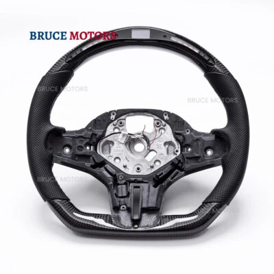 Real carbon fiber LED Steering Wheel BMW G30 G01 M5 X5 525I 530I 540I W/Heated - Image 1 of 4
