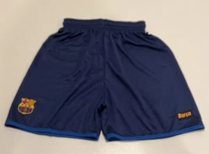 FCB Youth 14 Barca Barcelona Shorts Blue Soccer Football Active Elastic Waist - Picture 1 of 7