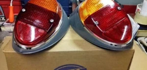 VOLKSWAGEN Beetle 6 Volt 60 67 Pair of right and left rear lights HELLA brand - Picture 1 of 8