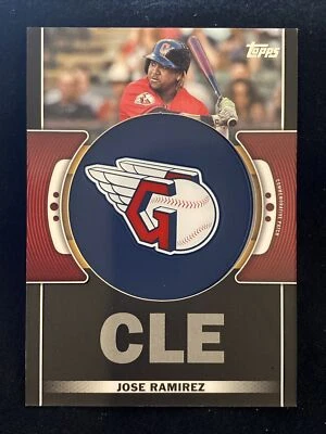 2023 Series 1 Commemorative Team Logo Black Jose Ramirez TLP-JRA Guardians /299 - Image 1 of 3