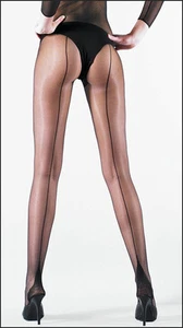 3 Pairs NYLONZ Seamed Sheer To Waist Pantyhose / Tights BLACK (S, M, L, XL) - Picture 1 of 1