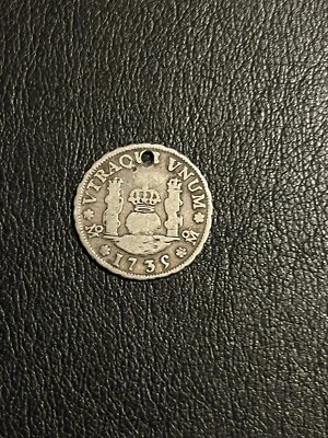 1735 Mexico 1 Reales Silver Coin Circulated Philip V MF Real - Image 1 of 3