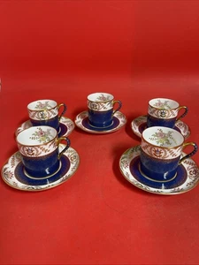 Antique Spode Copeland China England 5 Cups & 5 Saucers Regent # 439634 - Picture 1 of 16