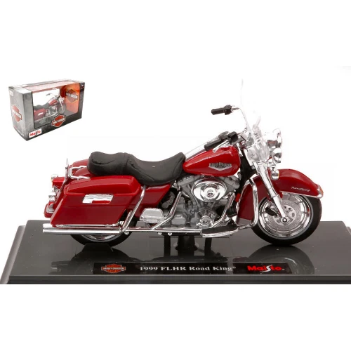 Maisto 1/18 Harley Davidson FLHR Road King 1999 Rossa Modellino