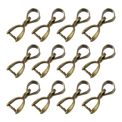 Fianza de pellizco de plata de ley de 12 piezas, cierres de clip de 3 mm x 13 mm, cian Foto 1 de 4