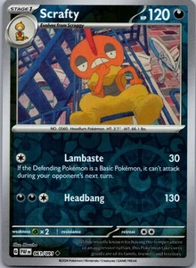 Scrafty SV: Paldean Fates 061/091 Reverse Holo - Picture 1 of 2