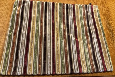 Pier 1 Velvet Warm Colors Zipper Pillow Cover 18 X 14 - Image 1 of 4