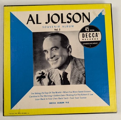 45 RPM Decca - Al Jolson Souvenir Album Vol. 2 4 Records Set With Box - L1 - Image 1 of 4