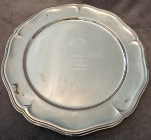 1987 Garden State Park Horse Racing Trophy Plate – Ucancallmemrlucky Silverplate - Picture 1 of 2