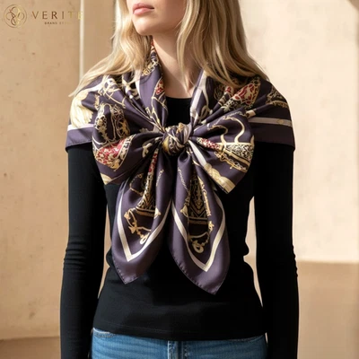 RARO VINTAGE HERMES bufanda de seda "Les Muserolles" Carre 90 por... - Imagen 1 de 4