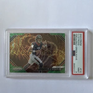 CJ Stroud - Prizm Fireworks 2023 - Green Wave PSA 9 #F10 - Imagen 1 de 2