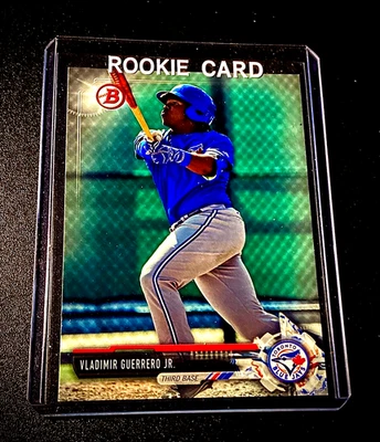 Vladimir Guerrero Jr Novato 2017 Bowman Draft Toronto Blue Jays RC #1 Bateo Foto 1 de 4