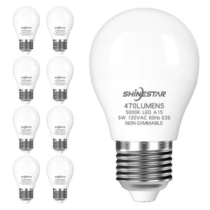 8-Pack Ceiling Fan Light Bulbs, 40W Equivalent, 5000K Daylight, A15 LED Bulb ... - Picture 1 of 7