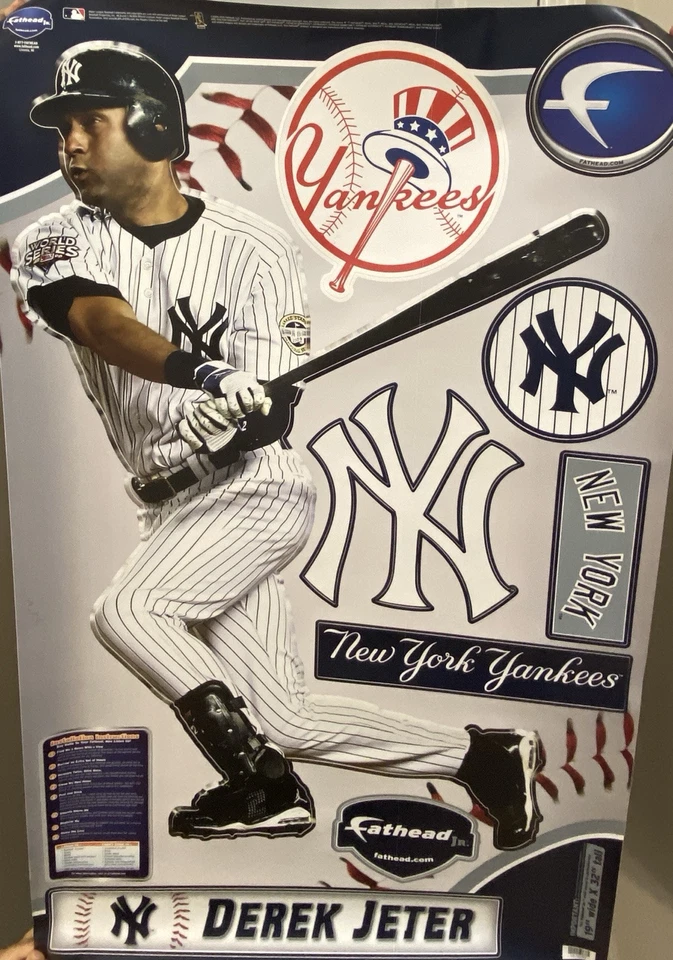 Derek Jeter 2010 FATHEAD Jr - Vinyl Wall Decal - New York Yankees HOF - Image 1 of 1
