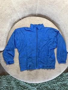 Vintage Lavon Sportswear Jacket Mens XL Blue Nylon Full Zip Windbreaker 90s - Picture 1 of 7