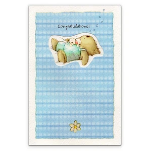 Boomerang Bear™ Cute CONGRATULATIONS Card by American Greetings + Envelope - Picture 1 of 6