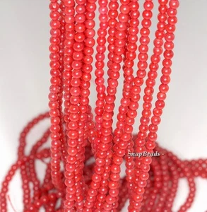 3 MM DOCENAS DE ROSAS ROJAS GRADO CORAL AA PIEDRAS PRECIOSAS REDONDAS 3MM CUENTAS SUELTAS 16 pulgadas - Imagen 1 de 1
