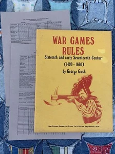 WRG Wargames War Games 1976 First Edition 16- 17th Century 1490-1660 George Cush - Picture 1 of 14