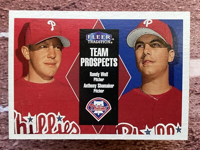 Fleer Tradition Randy Wolf Anthony Shumaker #252 Philadelphia Phillies 2000 Foto 1 de 2