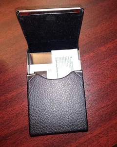 Professional Business Card Holder PU Leather Business Card Case Name Card Holder - Picture 1 of 6