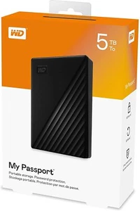 WD Passport - 5TB Hard Drive NEW! -Free 2-3 Day Delivery! - WDBPKJ0050BBK-WESN - Picture 1 of 4