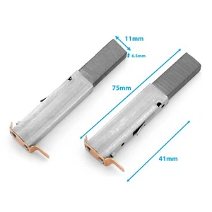 2pcs Carbon Motor Brushes 6.5 x 11mm Spare Part Vacuum Cleaner Tool Electric - Picture 1 of 3